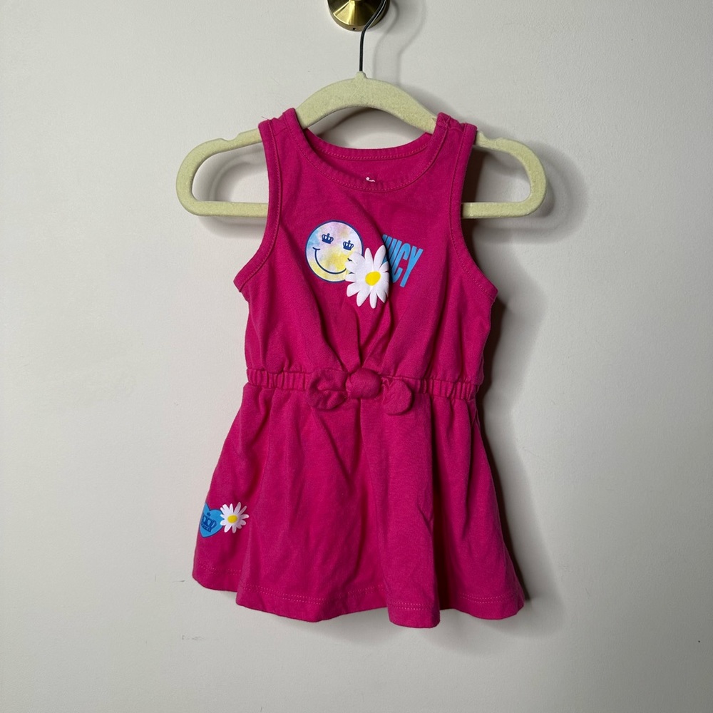 JUICY by Juicy Couture Pink Flower Baby Girls Dress 12 Months